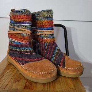 Toms Multicolor Knit Women's Winter Boots
